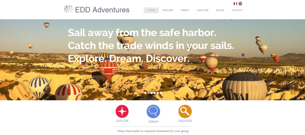 EDD Adventures website