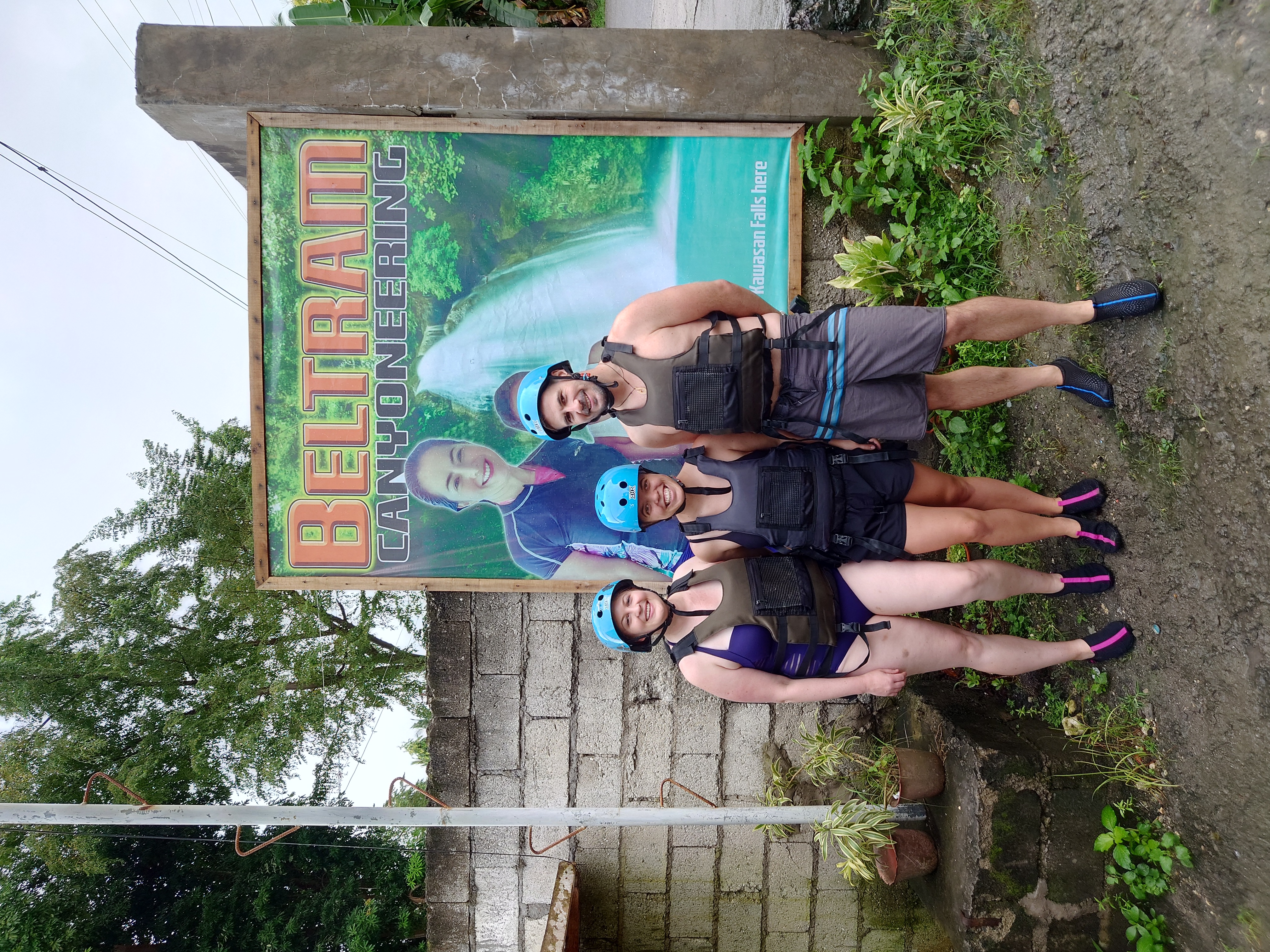 Rhys Sain, Taylor Shepherd and Lauren Higgins ahead of their Beltram Advenures tour of Kawasan Falls