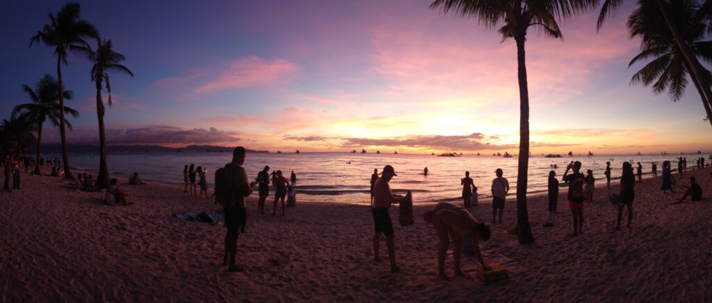 Sunset at White Beach, Boracay, Philippines