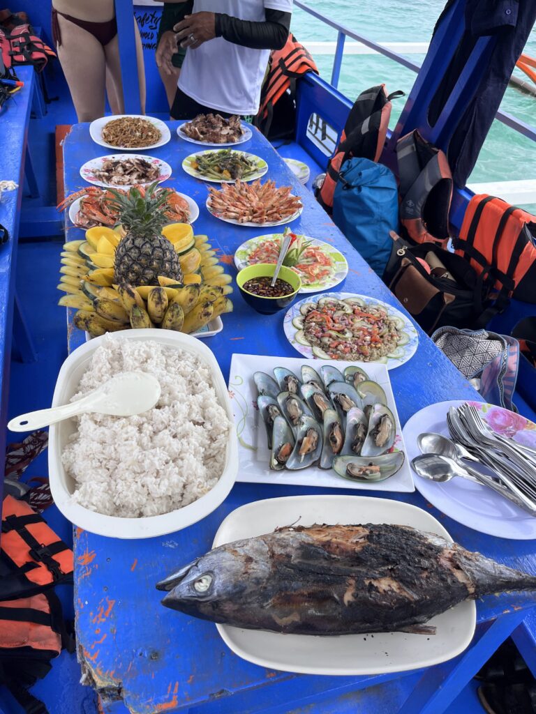 Lunch during our island hopping tour from El Nido
