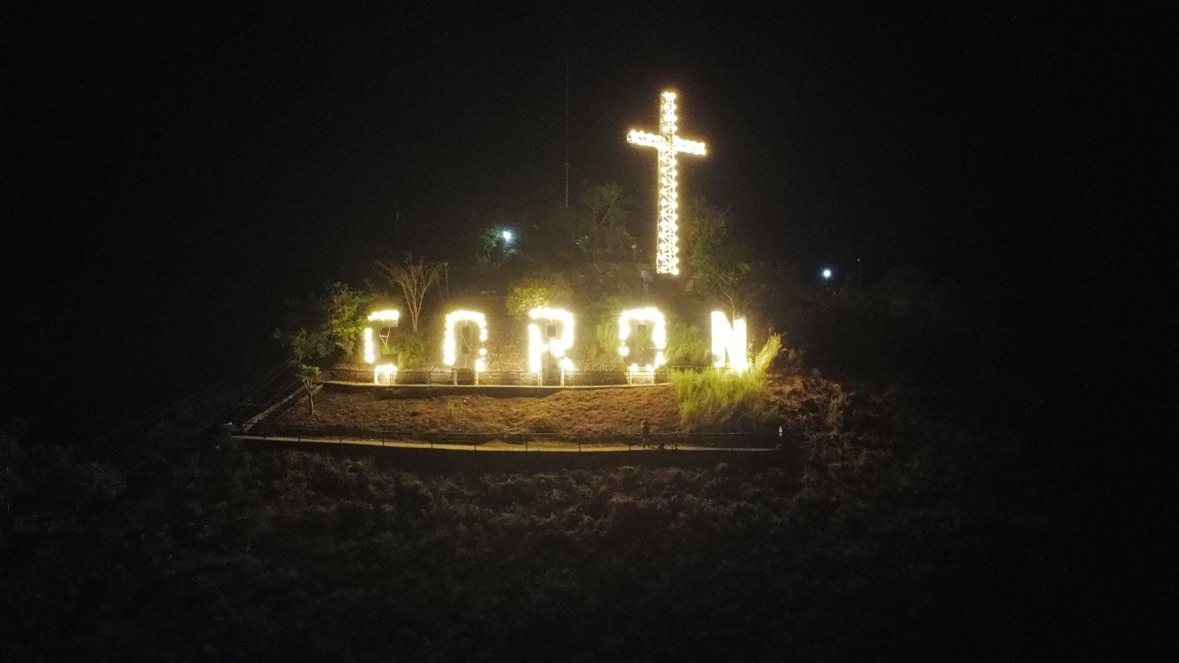 Coron sign on Mount Taypas