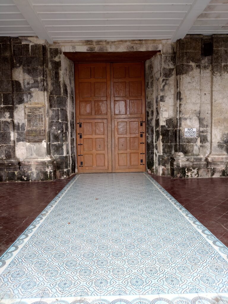 The door into Baclayon church, Bohol, Philippines