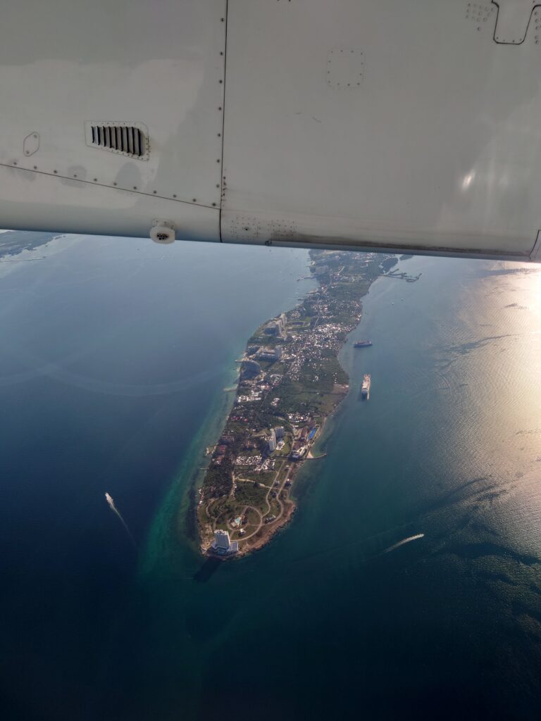 Flying from Cebu to Siargao in the Philippines