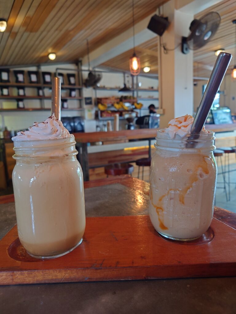 Smoothies at smooth Cafe Moalboal, Cebu, Philippines 