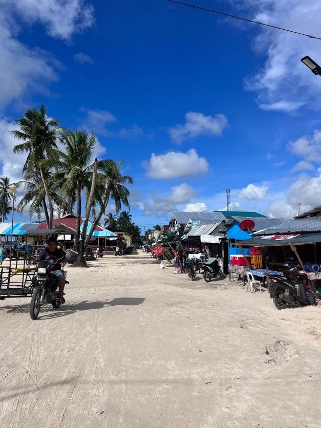 Markets outside the port in General Luna, Philippines