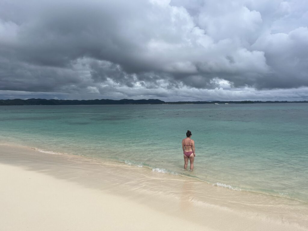 Taylor Shepherd on Naked Island, Siargao, Philippines