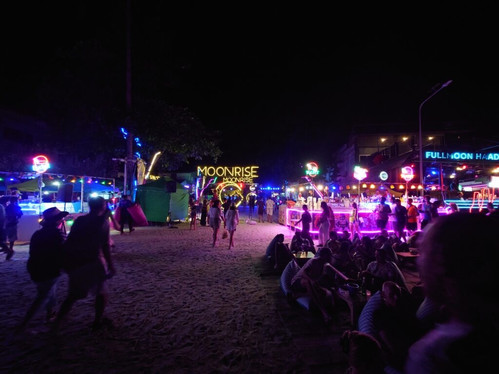 Fullmoon party at Haad Rin Beach on Ko Pha Ngan, Thailand