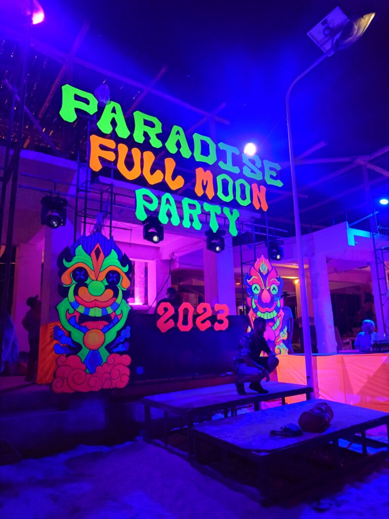 Fullmoon party at Haad Rin Beach on Ko Pha Ngan, Thailand